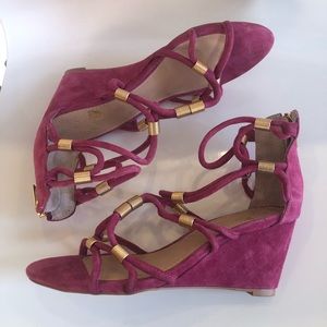 Colin Stuart Pink Suede Gladiator Sandals